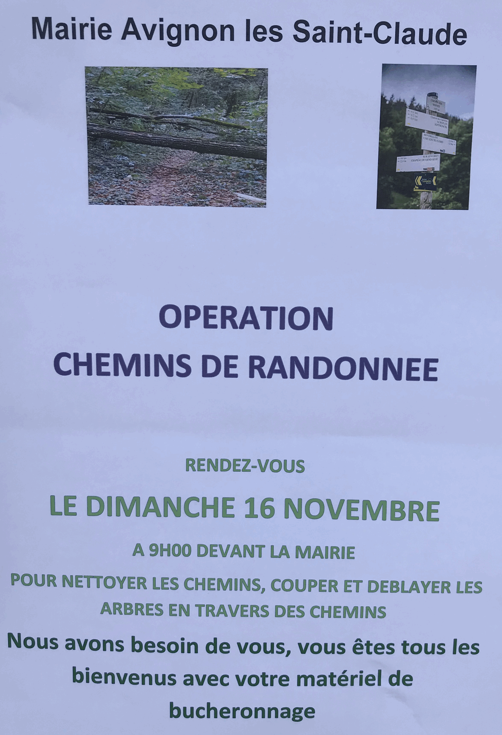 Operation chemins de randonnée
